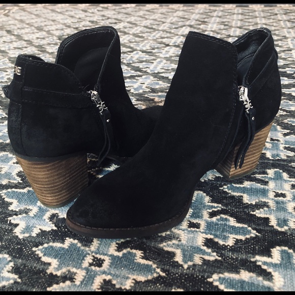 Sam Edelman black suede/leather bootie - Picture 1 of 6